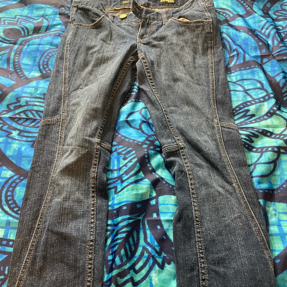 Express Jeans with leopard print accents